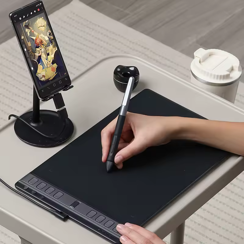 Tablets gráficos multicoloridos huion inspiroy 2 s/m/l tablet digital design profissional desenho tablet portátil assinatura almofada
