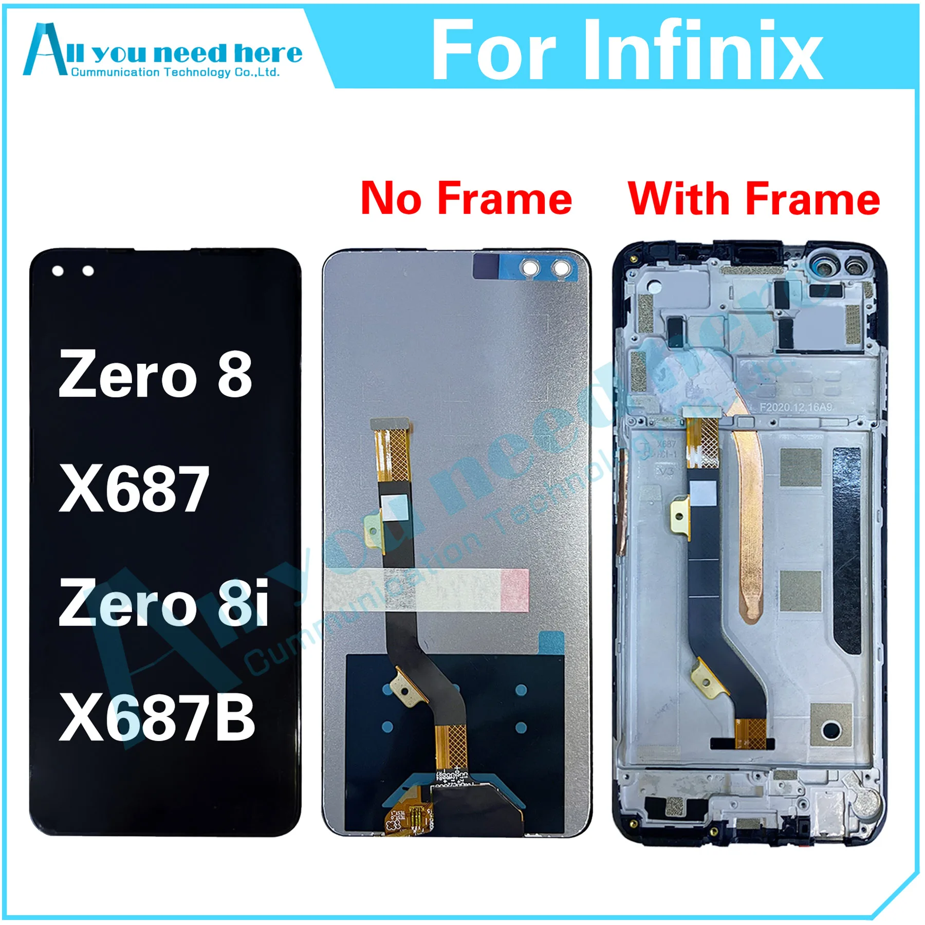 

100% Test For Infinix Zero 8 / 8i X687 X687B Zero8 Zero8i LCD Display Touch Screen Digitizer Assembly Repair Parts Replacement