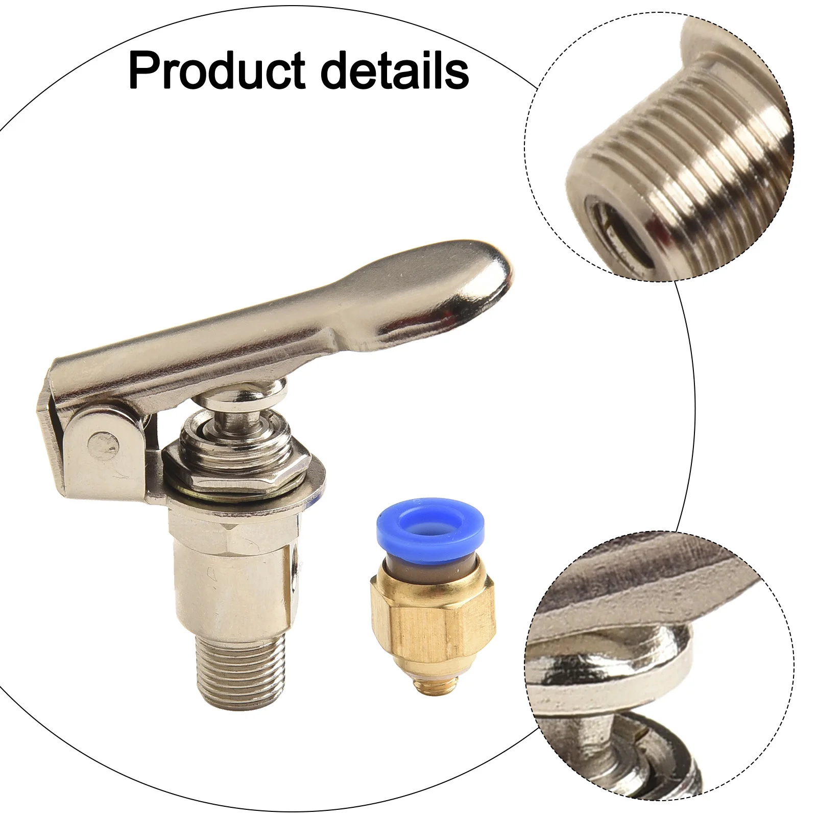 0-0.9MPa 2 Position 3 Way Mechanical Pneumatic Valve Air Compressor 6mm Connector Reversing Function Air Control