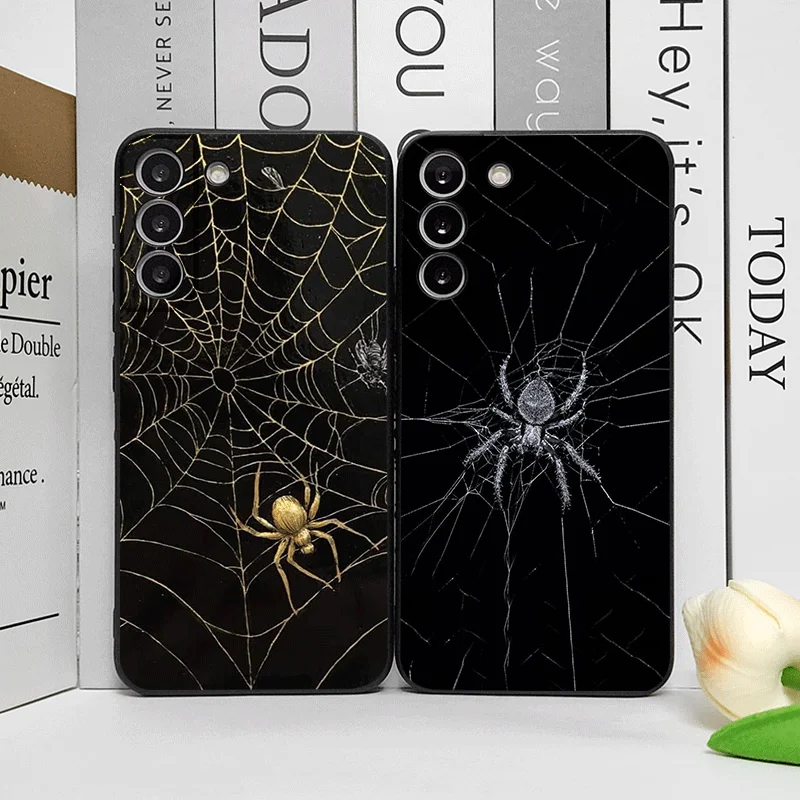 Funda de Teléfono con Diseño de Telaraña Negra para Honor Huawei 200 LITE 100 400 PRO 90 80 Lite Magic 8 7 6 5 Pro, Fundas Suaves