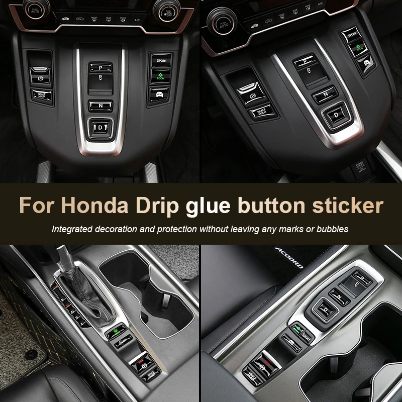 Car Gear Shift Switch Button Guard Cover Decal For Honda Accord Inspire BREEZE CRV 2018-2023 Car Interior Stickers Replacement