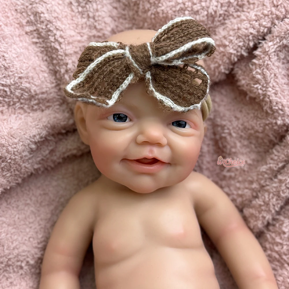 Tiny 12-inch siliconen babyspeelgoed voor kinderen Open ogen en zoete glimlach herboren pop babyjongen voor emotioneel gezelschap
