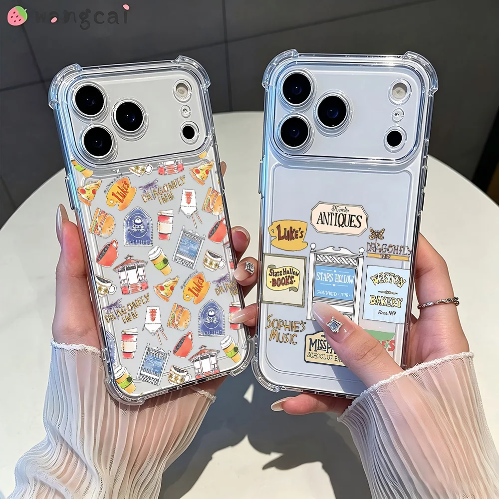 Heiß begehrte TV-Drama-Gilmore-Girls-Handyhülle für Samsung Galaxy S26 S25 S24 S23 S22 S21 S20 Edge FE Ultra Plus 4G 5G – Sturzsichere, transparente Hülle