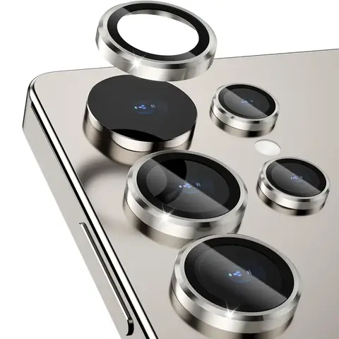 삼성 갤럭시 S25 울트라 S 25 플러스 후면 렌즈 보호 캡 삼성 S25 + S25Ultra S25Plus 용 후면 카메라 금속 링 유리