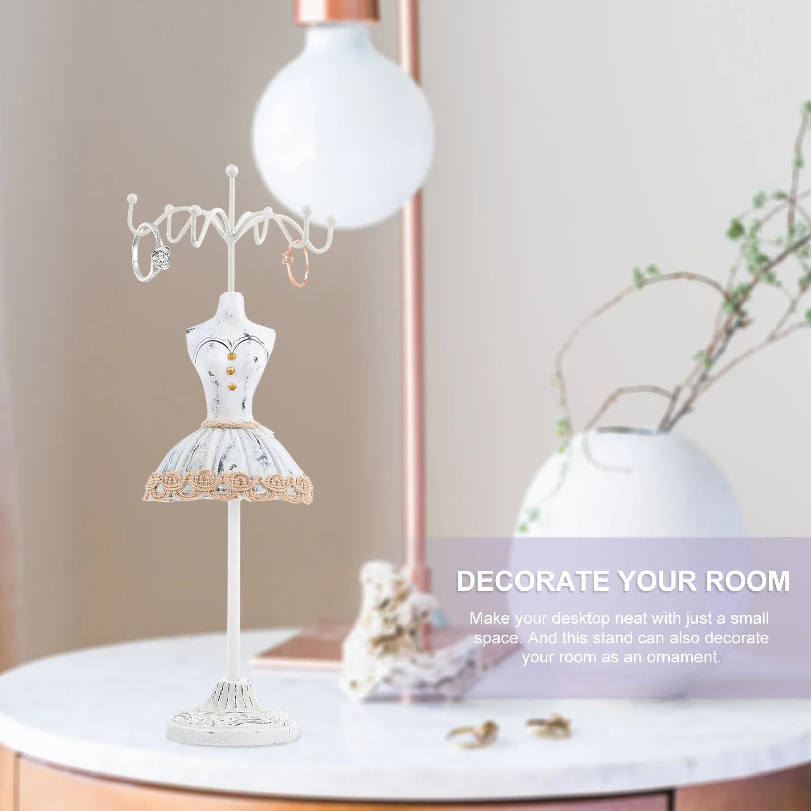 

1Pcs Rotating Jewelry Rack for Earrings Necklace Bracelet Display and Storage Sturdy Jewelry Organizer Shelf Desktop Neat