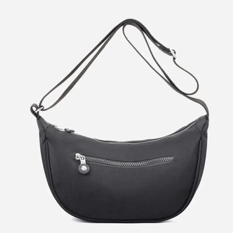 Borsa a tracolla Hobos in Nylon Casual per donna borse a tracolla a mezza luna borsa a tracolla da viaggio quotidiana Tote Lady di grande capacità