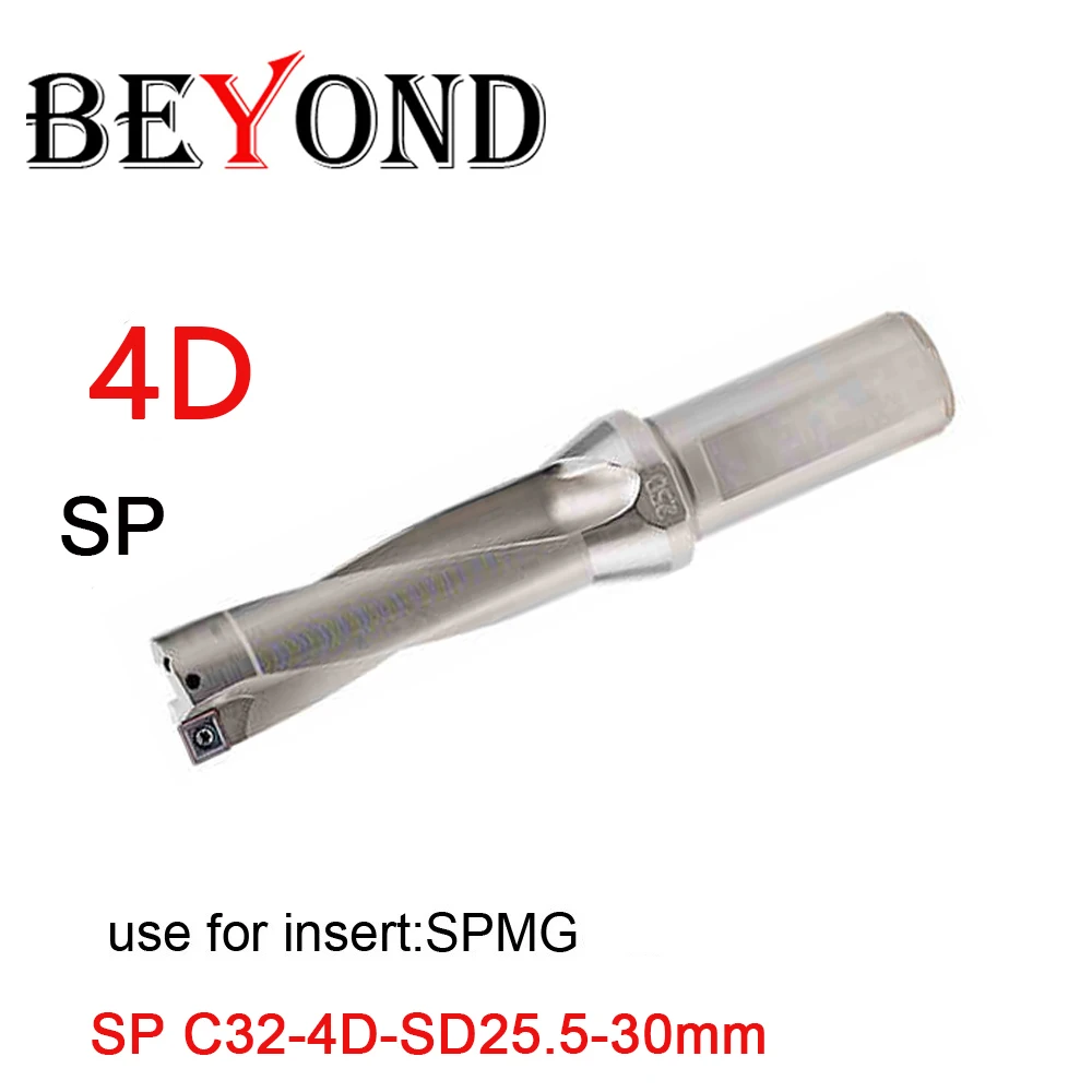 

BEYOND U Drill 4D 25-30mm 26 26.5 27 28.5 29 CNC SP Indexable Drills for SPMG 07T308 Insert Hole Metal Drilling Bit Set CNC