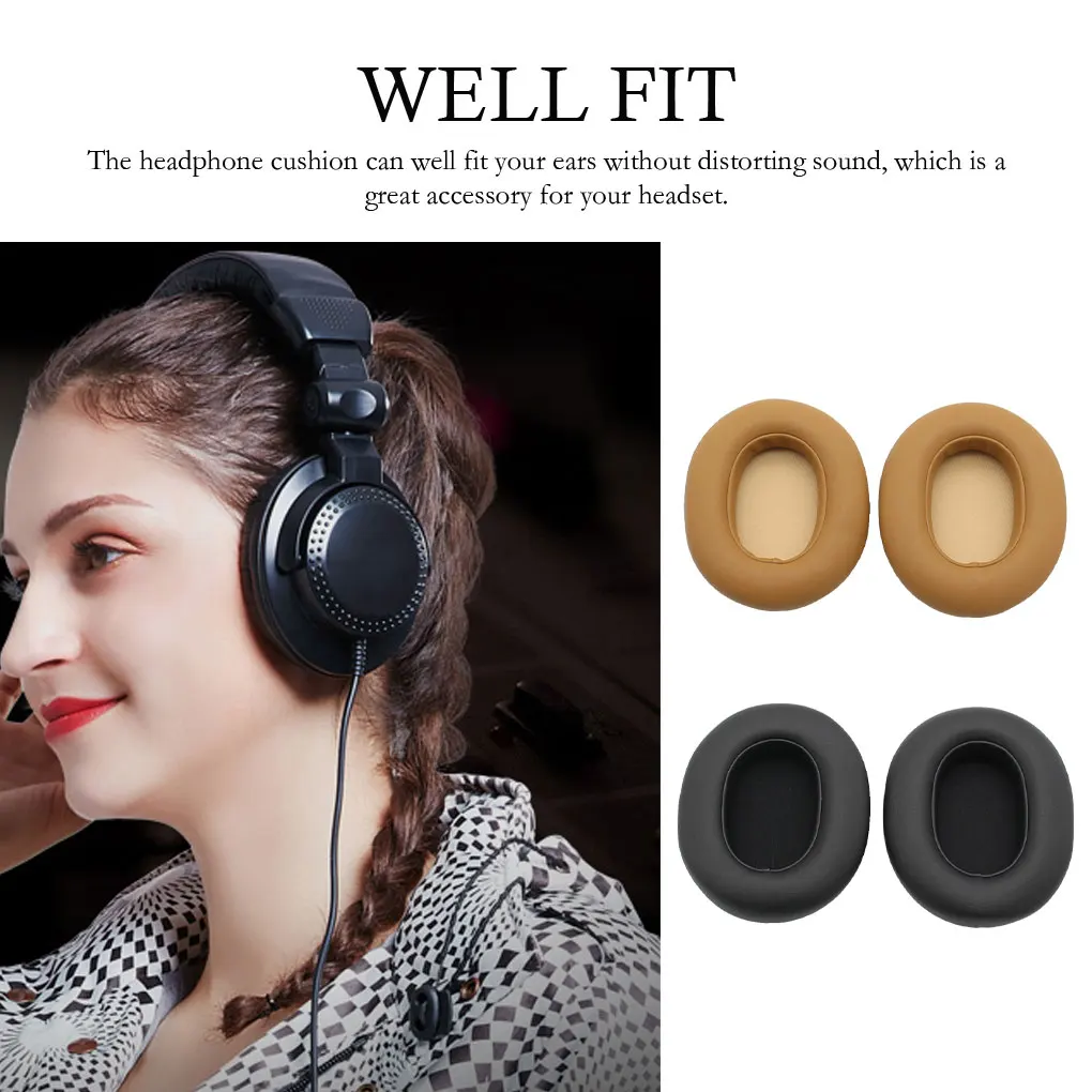 Almohadillas para los oídos, repuesto de esponja viscoelástica para Edifier W830BT, color negro