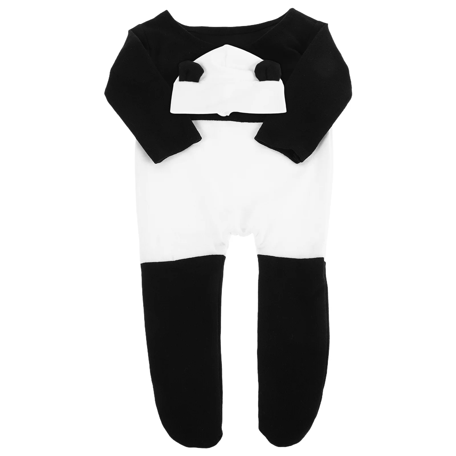

1Set Newborn Baby Panda Costume Soft Footed Romper Hat Photography Outfit Baby Shower Gift Unisex Animal Photoshoot