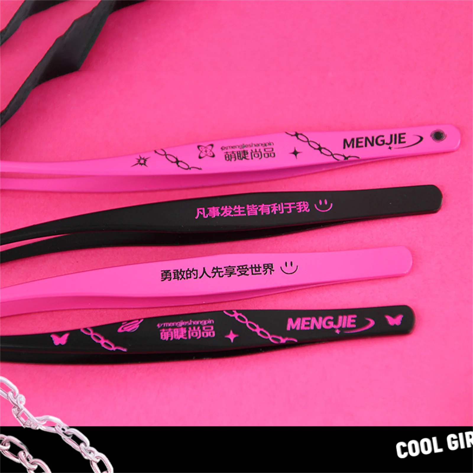 DIY Eyelash Extension Tweezers with Anti Adhesive Coating Precision Stainless Steel Lash Tools for False Lashes Application