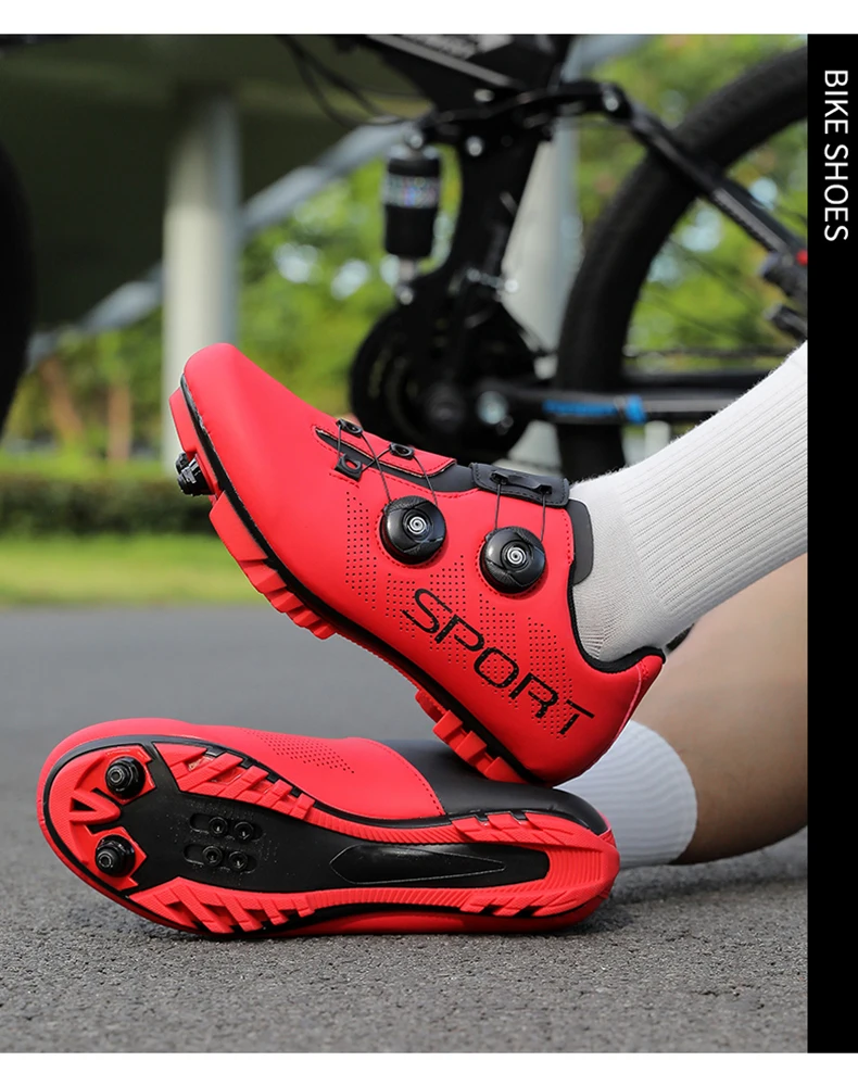 Atmungsaktive Fahrradschuhe für Herren und Damen, MTB-Schuhe, Trail-Mountainbike-Schuhe, Sport-Rennradschuhe, SPD-Pedal-Fahrradschuhe – Detail 17