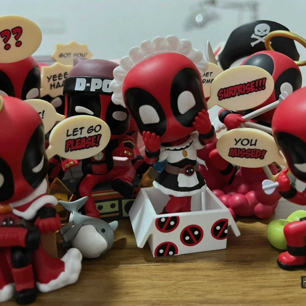 Marvel Deadpool Serie Blind Box Speelgoed Kawaii Cartoon Film Action Figure Model Pop Verrassingsgeschenken Bureau Ornament Collectie Speelgoed