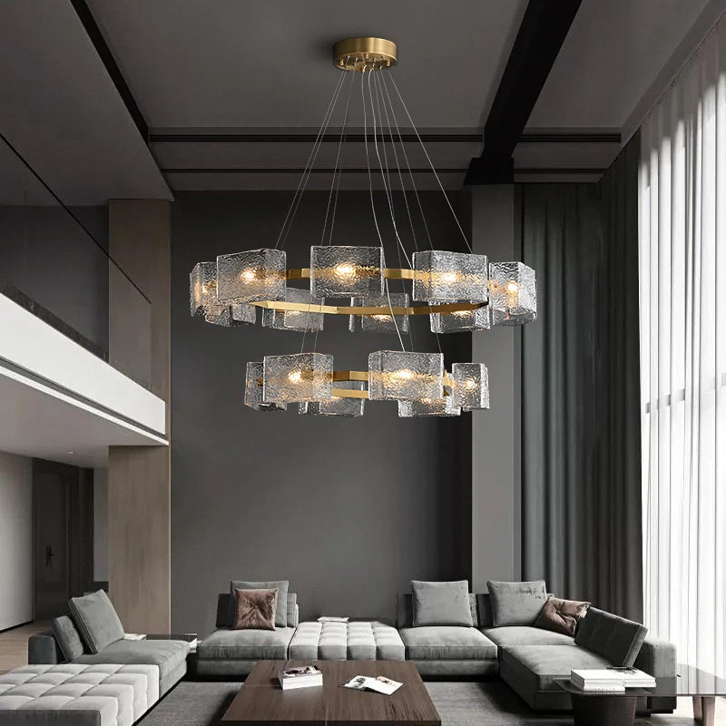 

All Copper Designer's Living Room Pendant Lamp Postmodern Light Luxury High-end Feeling Dining Room Bedroom Study pendant lamp