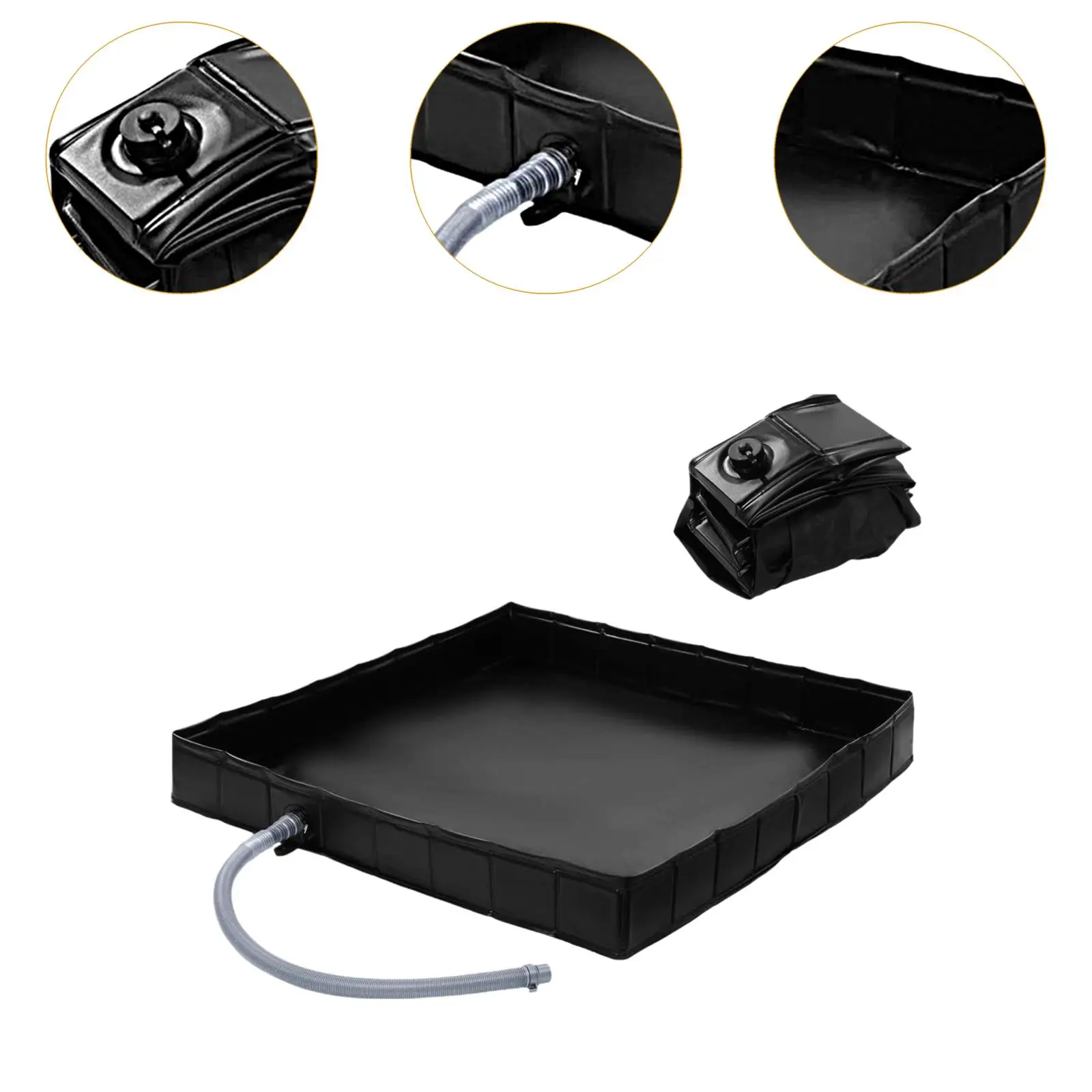 Camping Shower Base  Awning Base Portable Foldable Shower Pan With Drain Sunshade Canopy Base for Indoor Outdoor Tailgate Stal