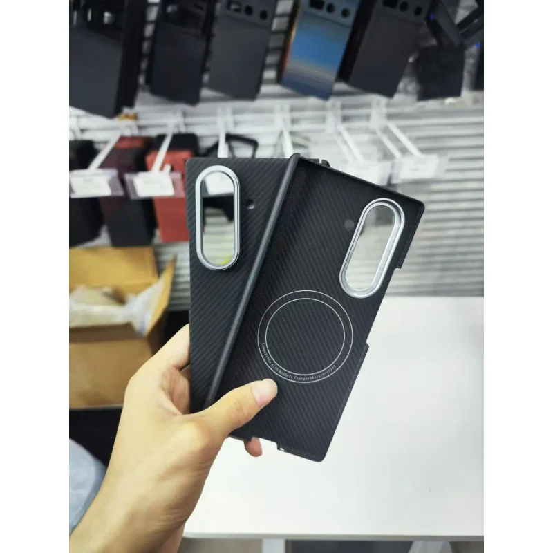 

Для Samsung Galaxy Z Fold 7, арамидный чехол из углеродного волокна, кевларовый чехол, ультратонкий легкий защитный чехол, прочный, прочный