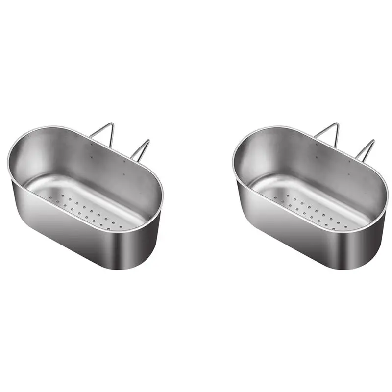 B84B-2X 304 Stainless Steel Kitchen Sink Drain Basket, Dishwashing Sink, Hanging Garbage Water Filter Rack, Filter Rack