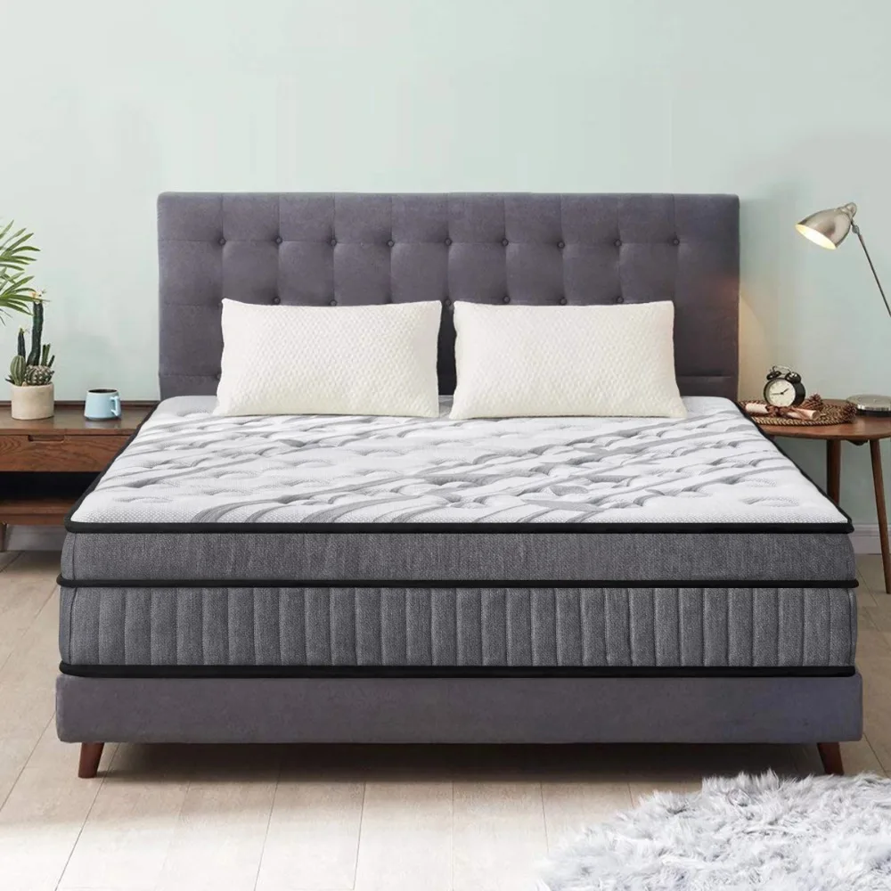 

Hybrid Mattress Comfort Foam and Individual Pocket Spring Mattress Free Shipping Mattresses Twin XL Topper on the Bed Air 10"