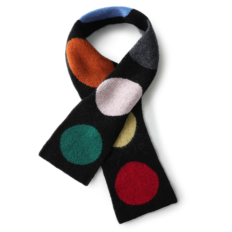 Classic Versatile Striped 100% Cashmere Knitted Scarf 2026 Autumn Winter High-end Fashionable Warm Neck Warmer for Couples