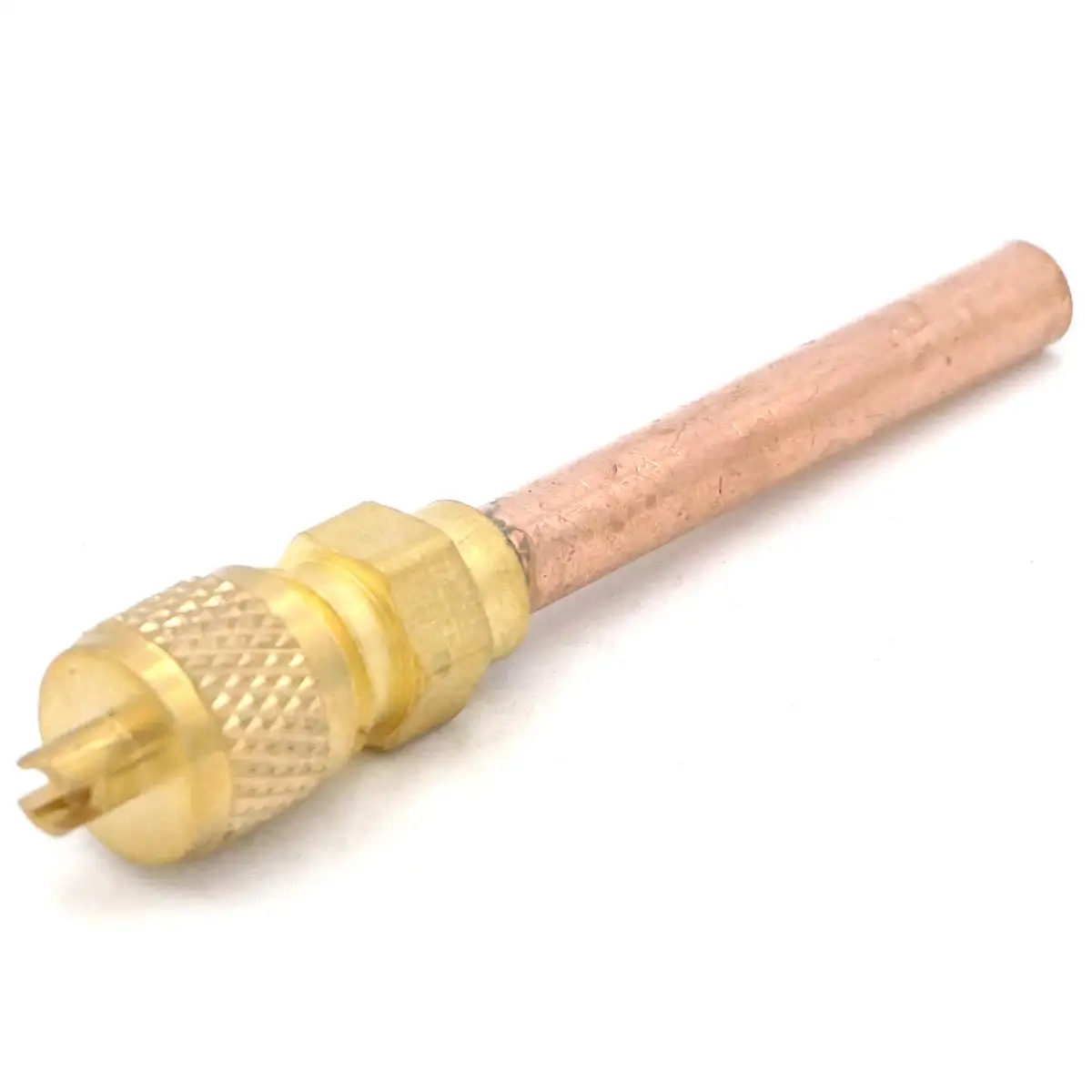 75mm Length Refrigerator Check Filling Valve Fluorine Nozzle Quick Connector