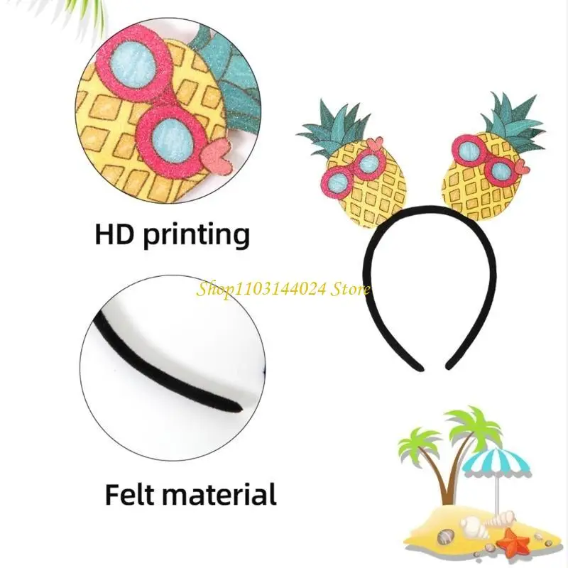 N5KE Summer Headwear Luau Cactus Headband Party Costume Stall Pedlar Supply for Picnic Pool Parties