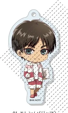 Game Levi Ackerman Eren Yeager Keychain Doll Anime Acrylic Keyring Pendant for Gift