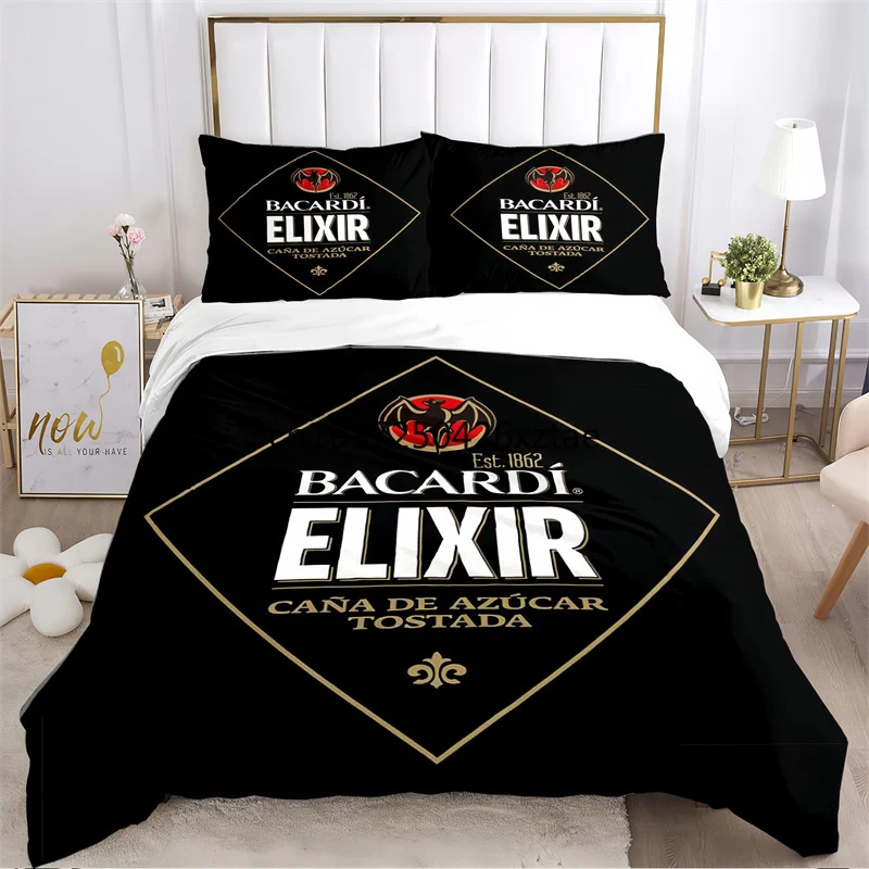 

BB-Bacardi Logo Duvet Cover Sets Printed Bedding Set Double Queen King Size 2/3pcs,Bettbezug