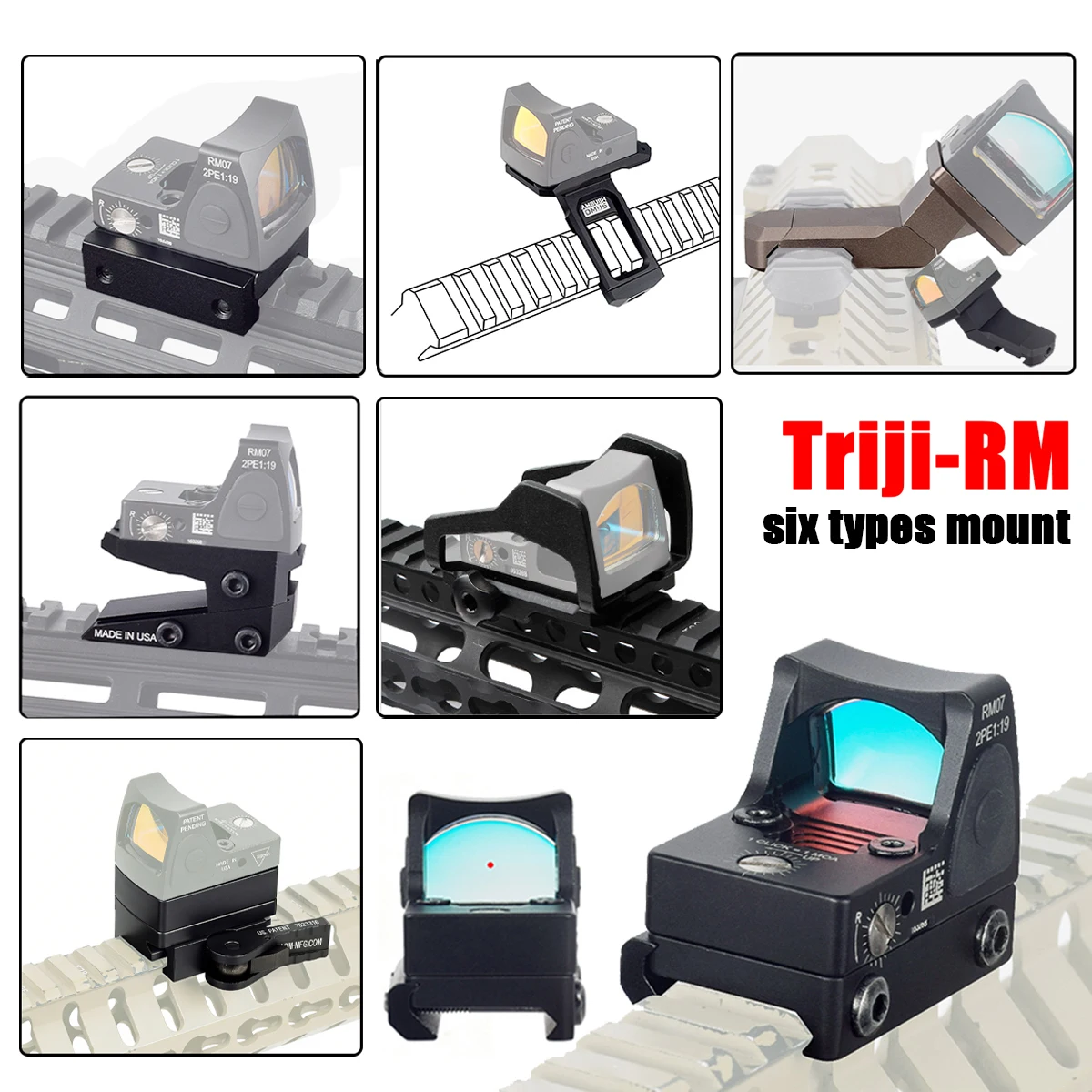 

Mini MR RM Red Dot Sight Collimator Rifle Reflex Scope Rear Sight Mount Base Airsoft Weapons Hunting Riflescope Fit 20mm Rail