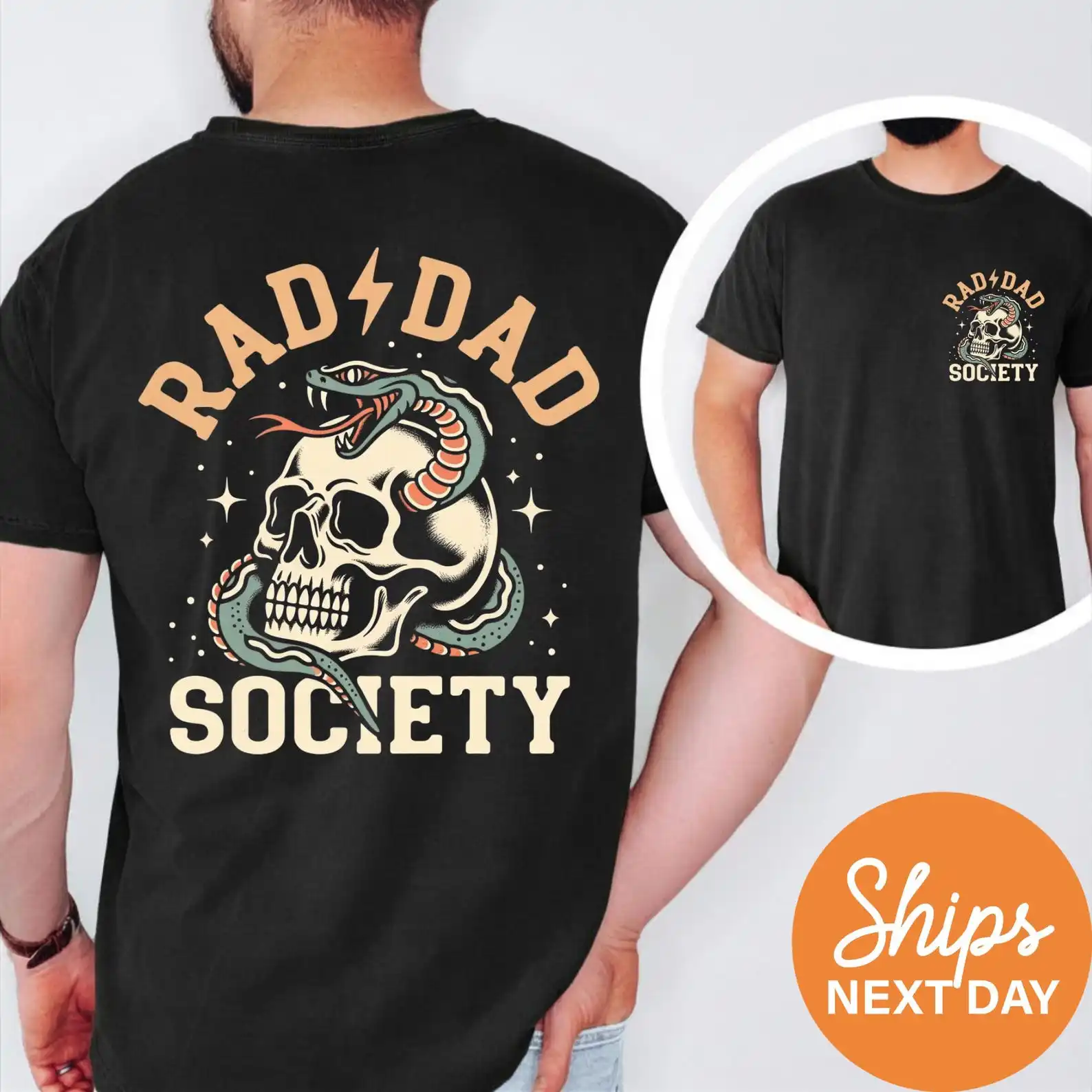 Rad Dad Society Shirt, Cool Dad Club Tee, First Fathers Day Gift, Retro Dad Streetwear