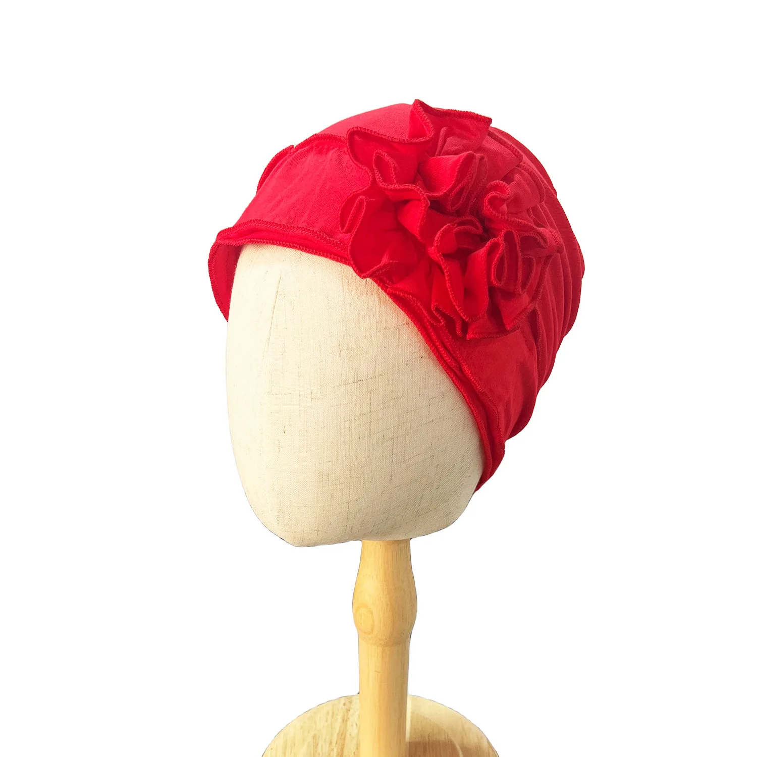 Gorro holgado elástico de Modal con flores para mujer, gorro para quimio, capó de Color sólido, gorros hiyabs interiores, envolturas para la cabeza musulmana, Turbante árabe para mujer