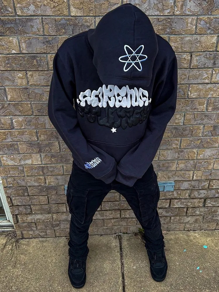 

Aesthetics Colorful Letter Print Hoodies for men Y2k Loose Anime Sweatshirt Oversized Korean Fashion Harajuku Hooded Clothes