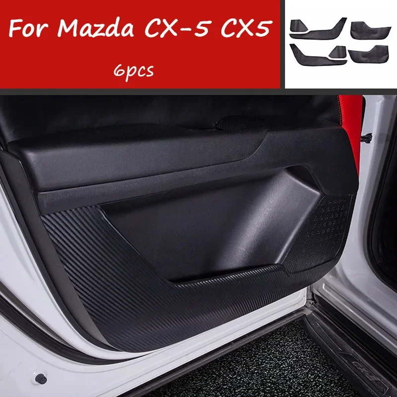 

Car Door Anti-kick Sticker Protective Cover Carbon Fiber Sticker For Mazda CX5 CX-5 2017-2022 2023-2024 Accessories