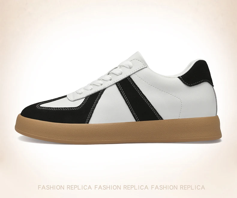 Men's Invisible Height Increasing Shoes 6/8cm German Training Shoes Breathable Genuine Leather Retro Casual Sports Shoes