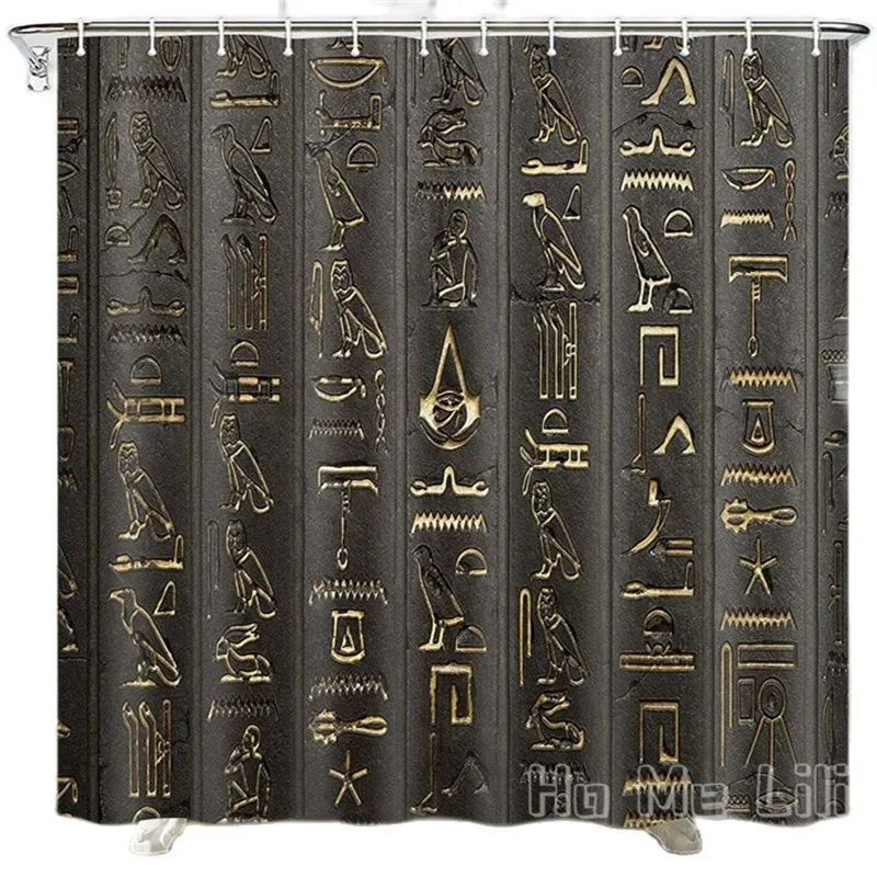 Ancient Egyptian Hieroglyphics Alphabet Cool Egypt Letters Drawing Home Decor Shower Curtain By Ho Me Lili Sets With Hooks