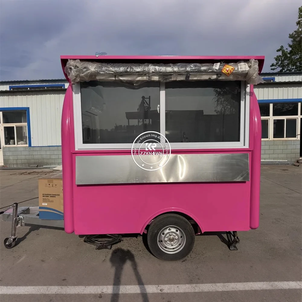 

Hot Dog Burger Trailer Mobile Food Truck With Wheels Customized Snack Coffee Kiosk Concession Food Trailer For Sale