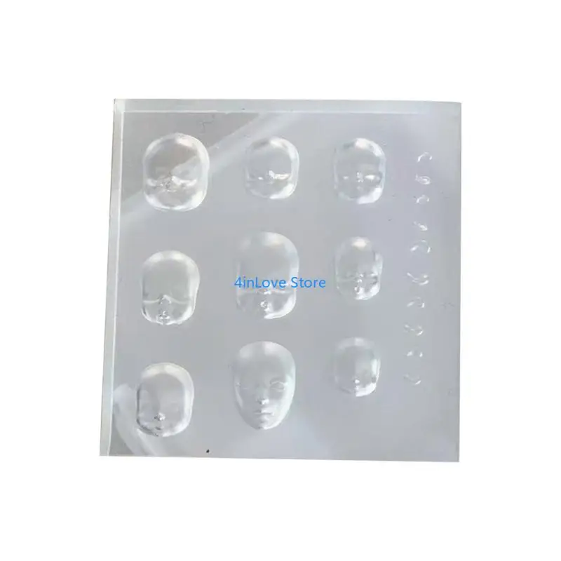 

T4MD гибкая форма для штамповки ногтей, форма для маникюра с кукольной головой для энтузиастов дизайна ногтей