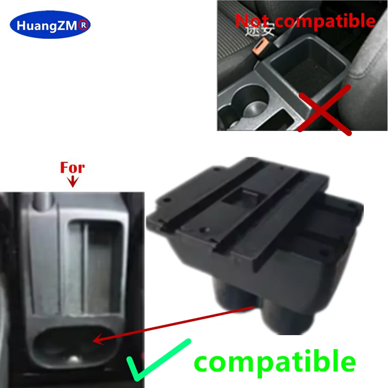 For Volkswagen VW Touran Caddy Car Armrest Box Double-layer Central Storage Box Cup Holder Dedicated Retrofit Car Accessories