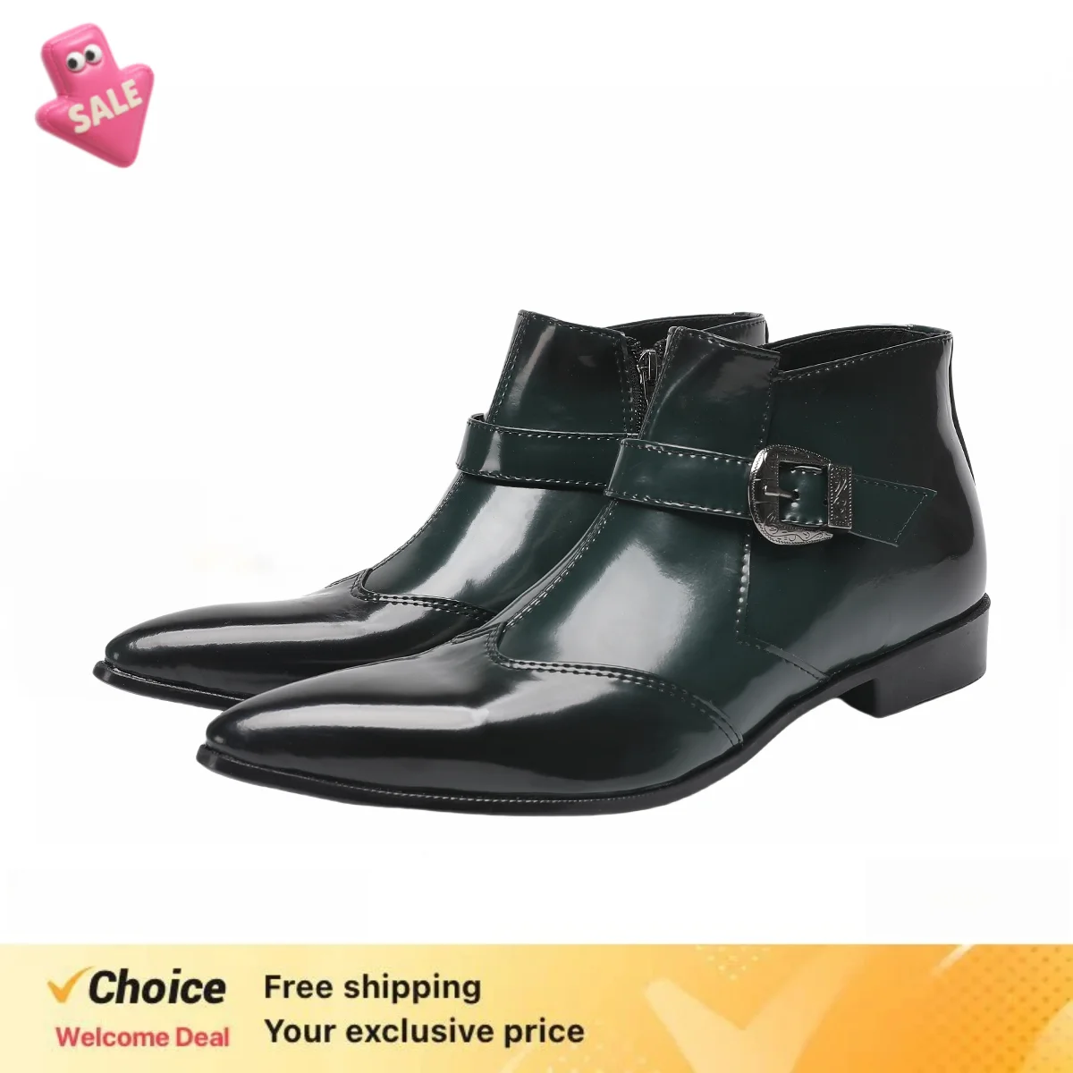 Leather Men Shoes C… - image