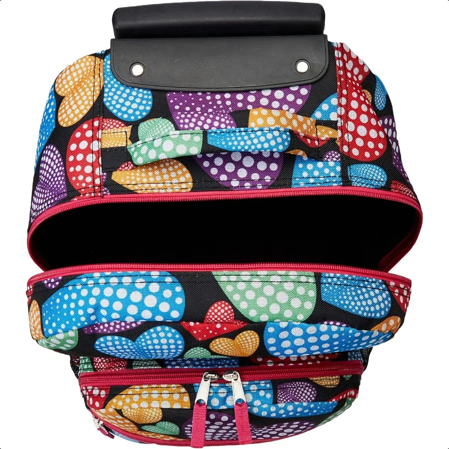 Double Handle Rolling Backpack NEWHEART 17Inch