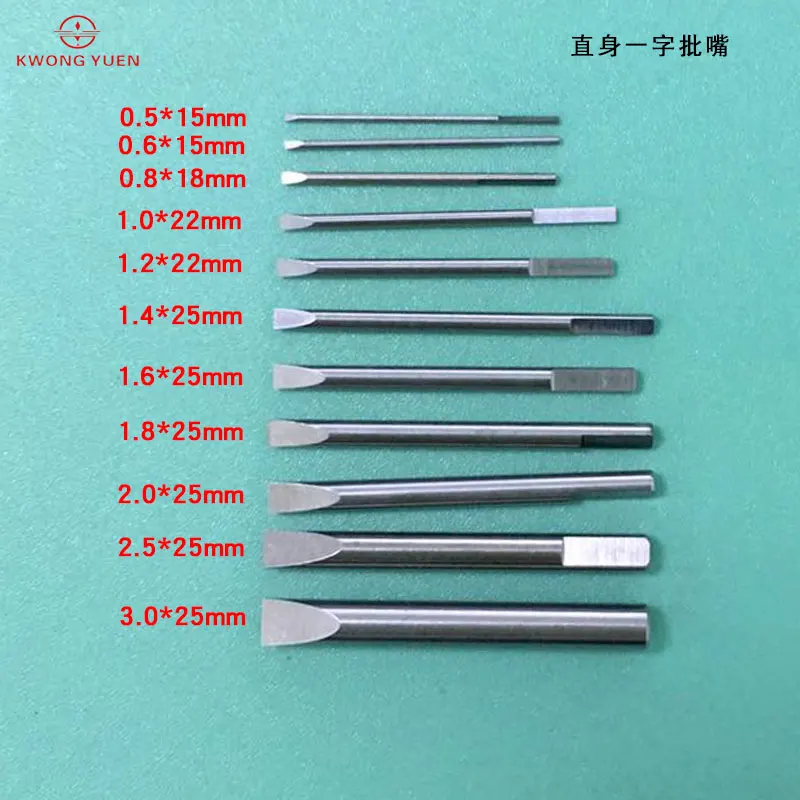 KWONG YUEN Factory Direct Watch Tools Straight  Screwdriver Eleven Pcs Screwdriver Set