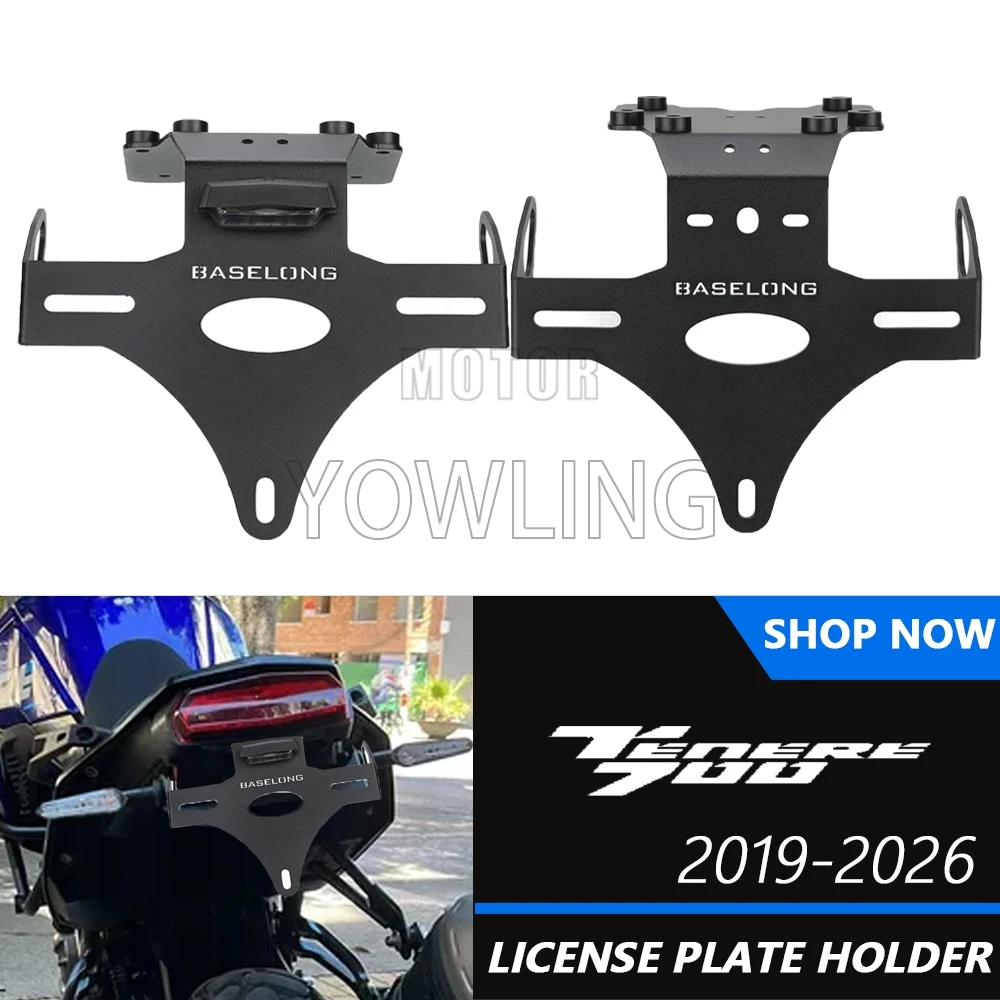 Rear License Plate Holder Bracket Tail Tidy Fender Eliminator For Yamaha TENERE 700 / Rally / WORLD RAID/ RALLY T7 2019 ~ 2026