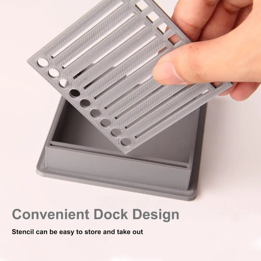 Acrylic Sticky Note Holder Acrylic Sticky Note Stand Compact Waterproof Sticky Note Holder with Stencil for Self-sticky