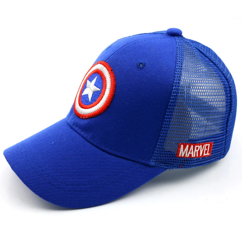 Disney Anime Cartoon Captain America Hat For Kids Boy Girl Autumn Baby Baseball Cap Children Hip Hop Sun Hats Kids Snapback Caps