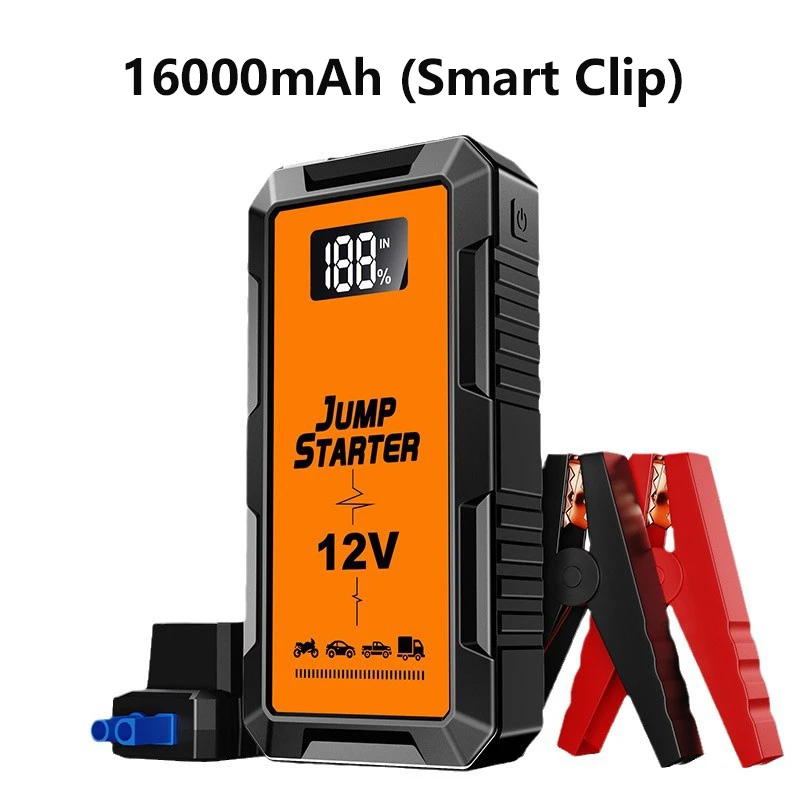 Car Start Power Bank 16000mAh Jump Starter Car Booster External Battery 12V Starting Device for Petrol Diesel Vehicle Powerbank