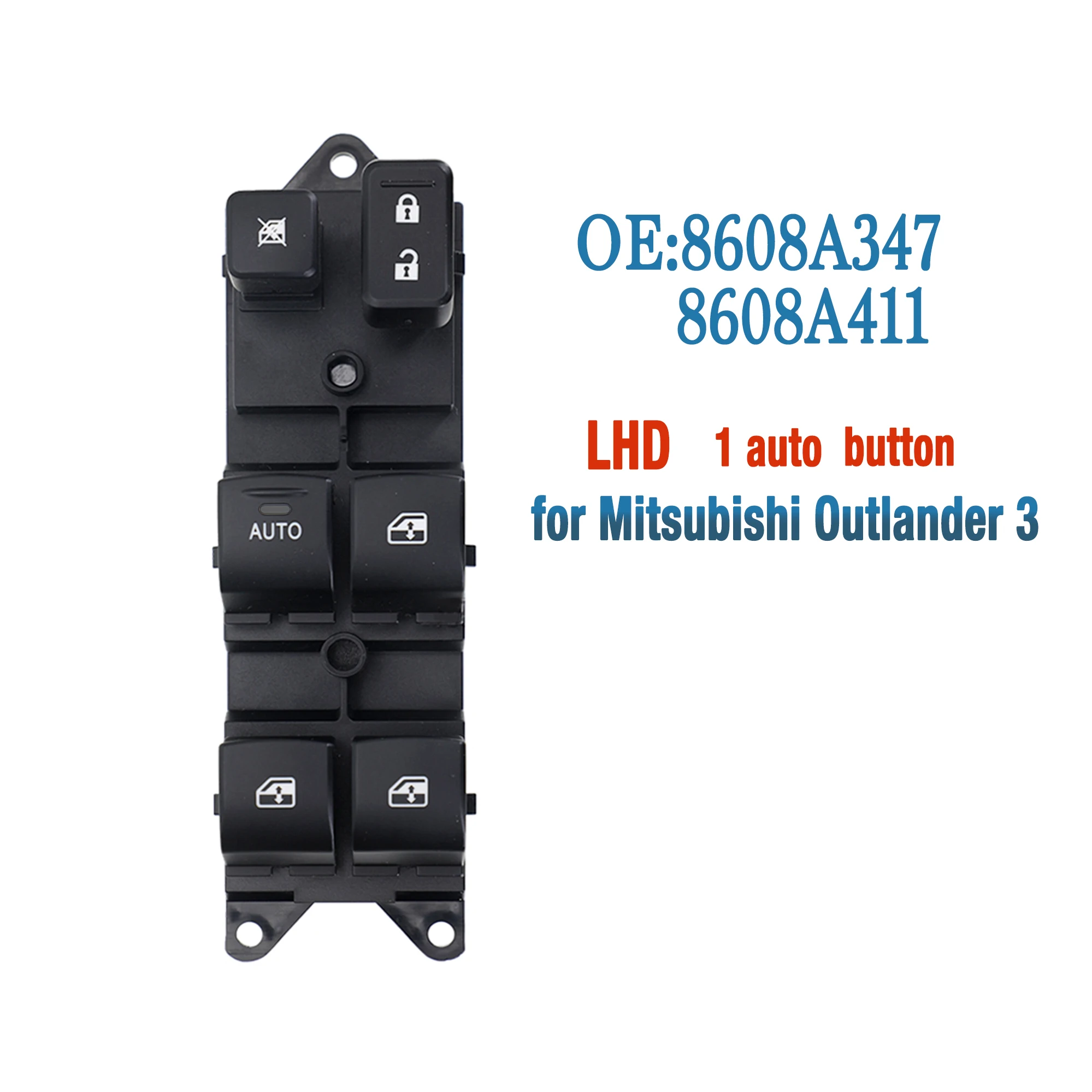 

8608A347 8608A411 8608A238 для Mitsubishi Outlander 3 PHEV 2013-2018, электрическая главная кнопка управления стеклоподъемником