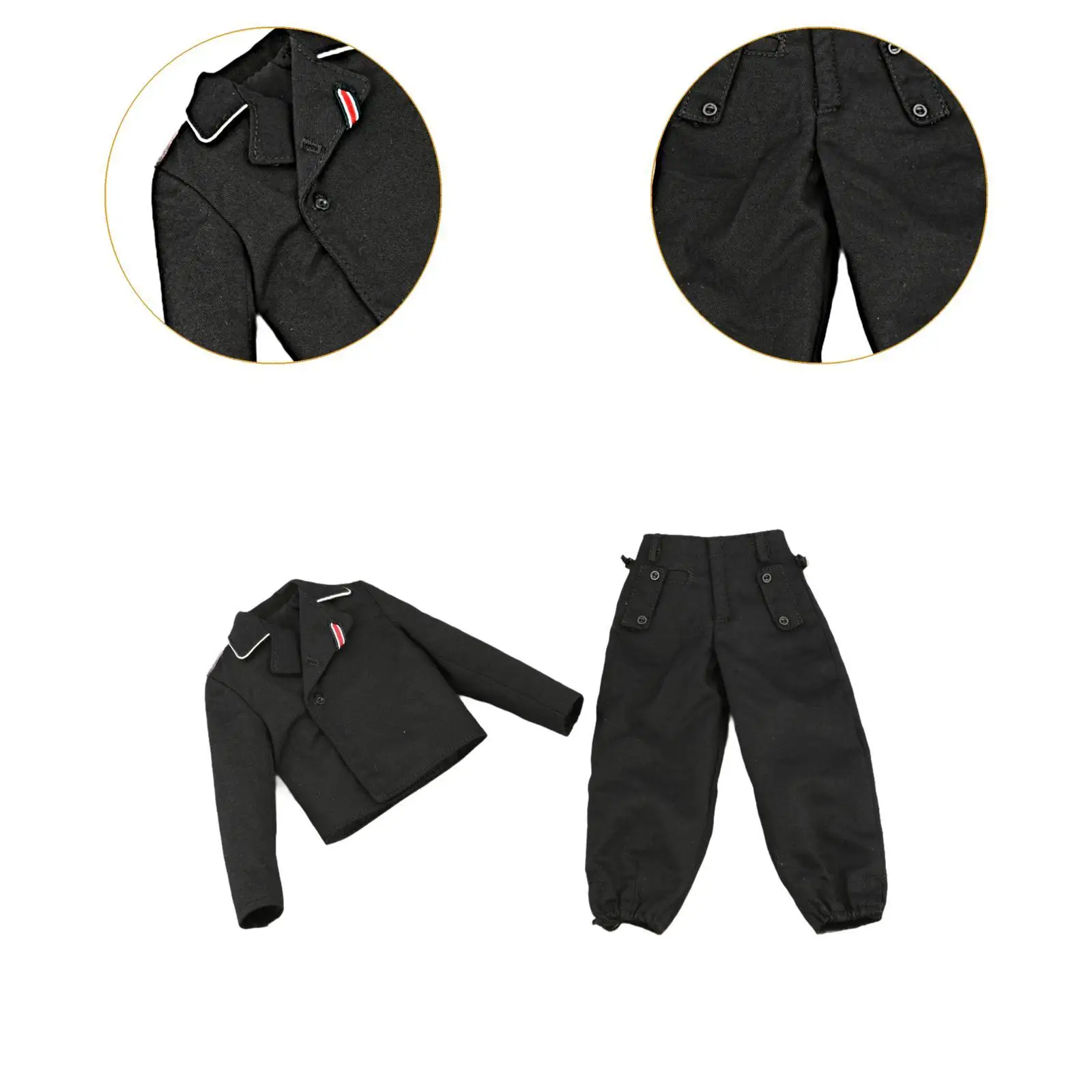 Ropa de muñeca de figura masculina, traje, uniforme, abrigo y pantalones, ropa de figura de 12 pulgadas, uniforme para accesorios de figuras de acción de 12 pulgadas, 1/6