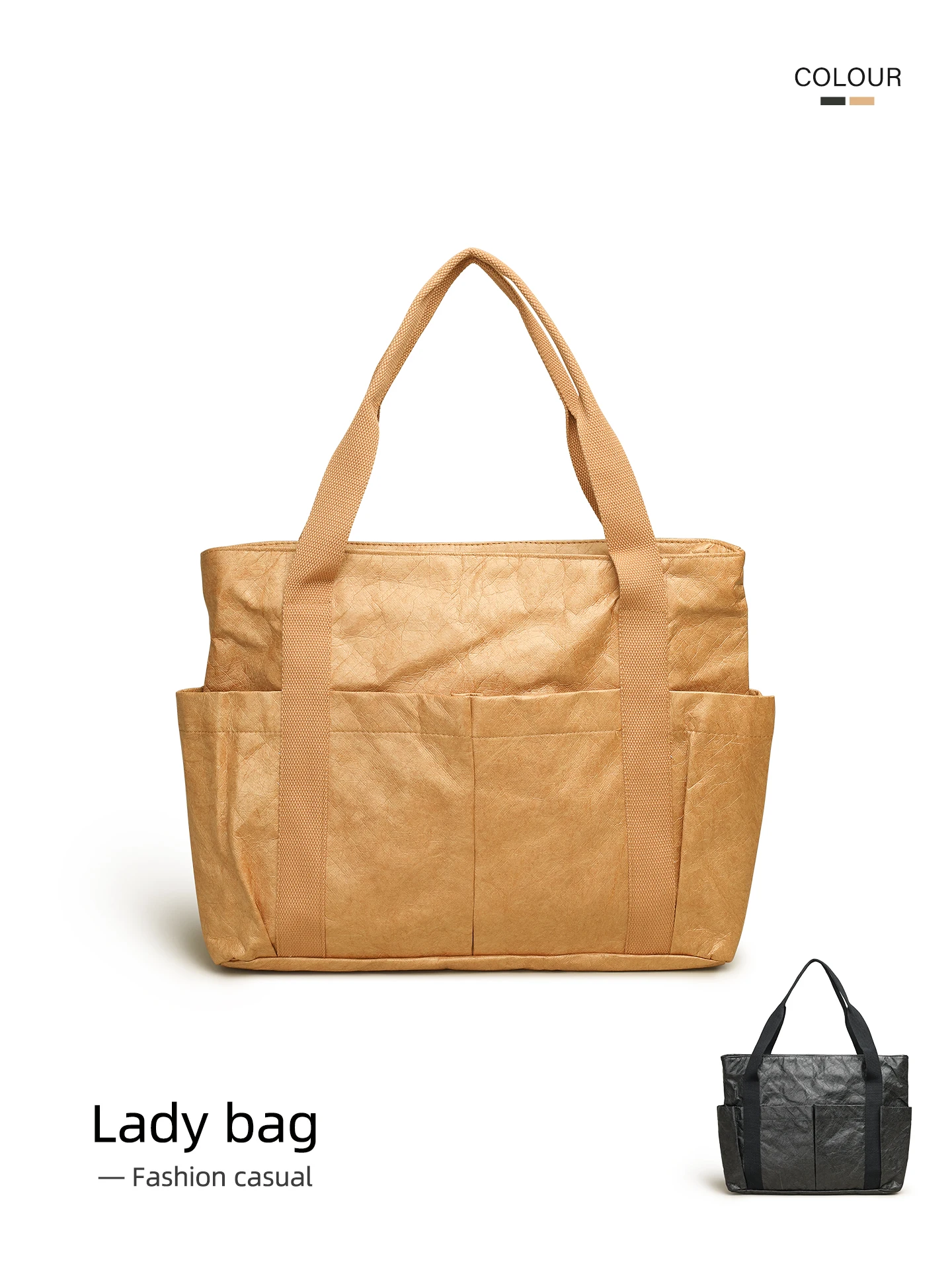 

Водонепроницаемая бумажная кожаная сумка-тоут Dupont для мужчин и женщин, большая сумка Capaci Commuter Cuter, винтажная сумка Sle