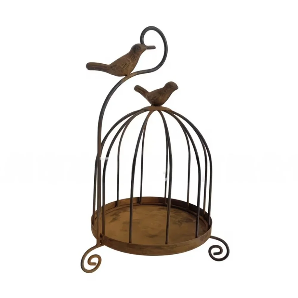 For Cozy Ambiance As Shown In The Figure Bird Cage Candle Holder Antique Style Lantern Cozy Ambiance Distressed Finish