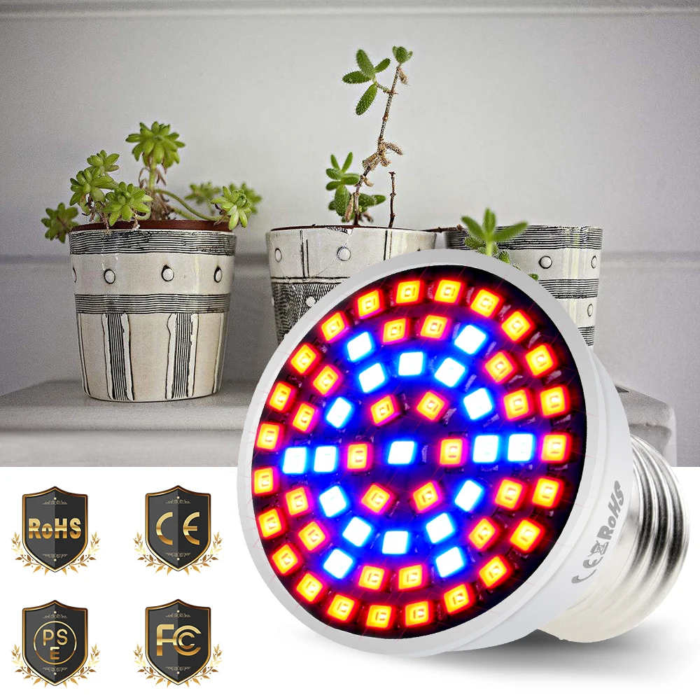 

E27 LED Phyto Lamp Full Spectrum Hydroponic Growth Light E14 B22 GU10 MR16 Grow Bulb LED Phytolamp Indoor Tent Plant Seeds Light