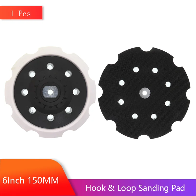 6Inch 150MM Hook and Loop Replacement Backing Pad 8Holes 1Pcs Random Orbit Sander for Sanding Disc Power Tools