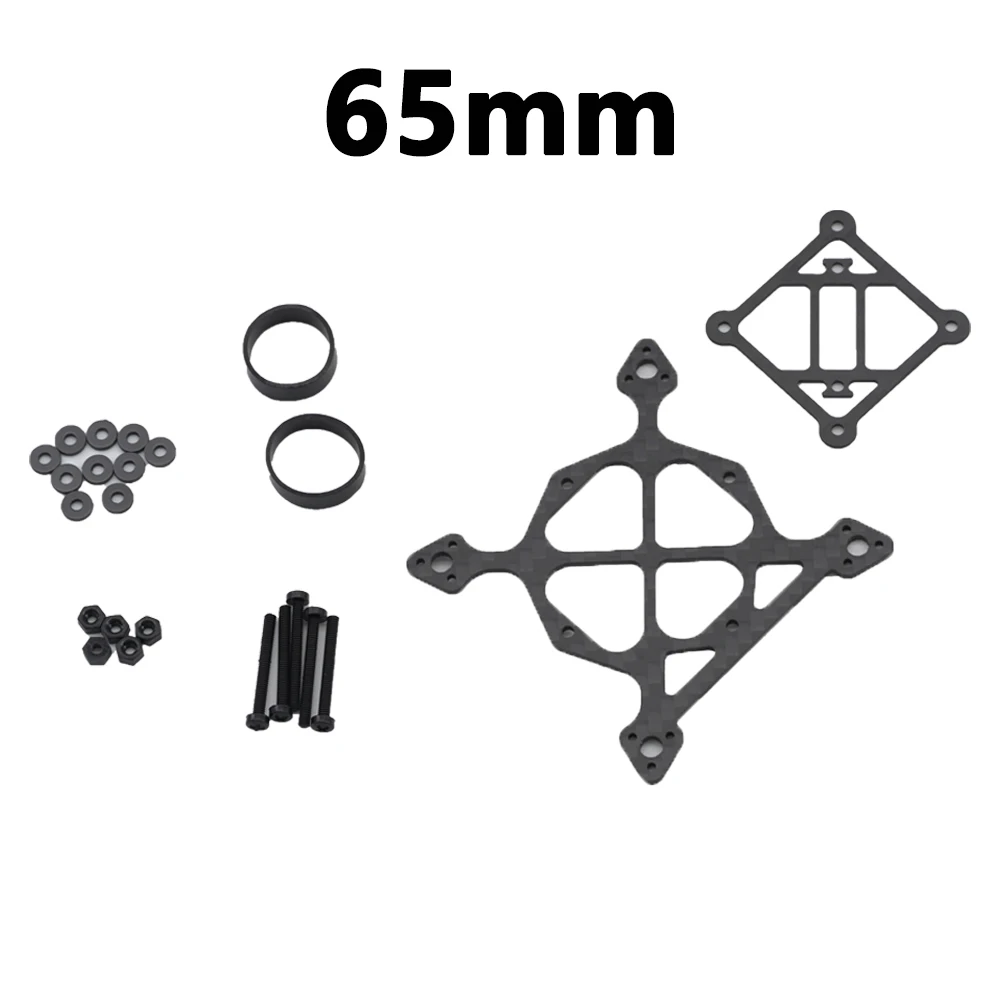 65mm Rozstaw osi 3K Zestaw ramy płyty dolnej z włókna węglowego 3g Wykałaczka Whoop Mini RC Drone FPV Racing Drone Quadcopter Frame Kit